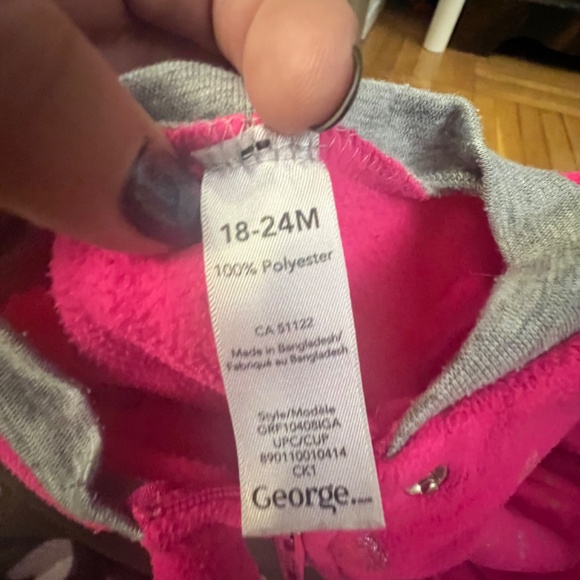 Baby Fleece Footed Sleepers 12-18 Months - Picture 5 of 8